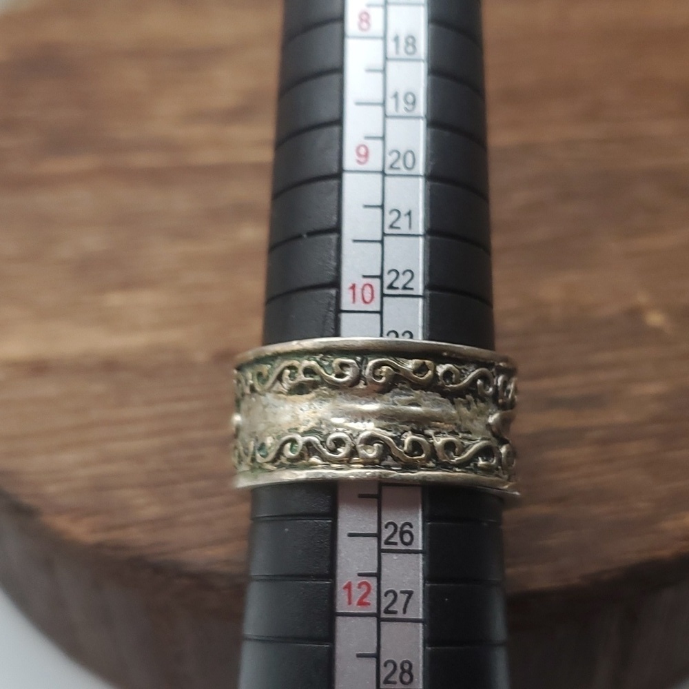 Sterling silver onyx royal ring size 11 R419 - Picture 4 of 5